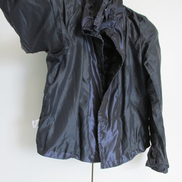 Bellissima Light Jacket Ruched Dark Blue Wet Look - Picture 9 of 11